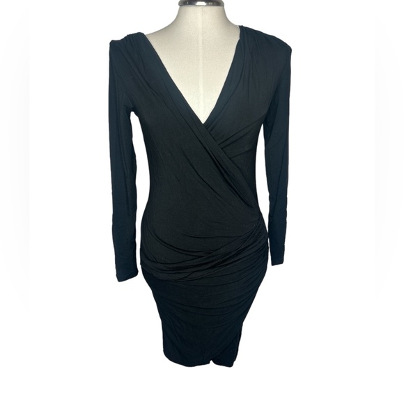 Tart Long Sleeve V-Neck Faux Wrap Stretchy Dress Size XS - Picture 1 of 8